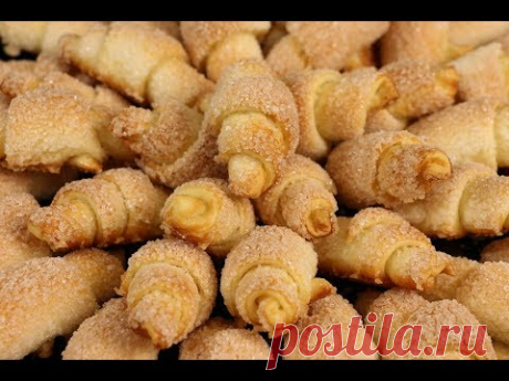 Любимое Всеми И Необыкновенно Вкусное Печенье - Сахарные Рогалики! Остановиться Невозможно!
