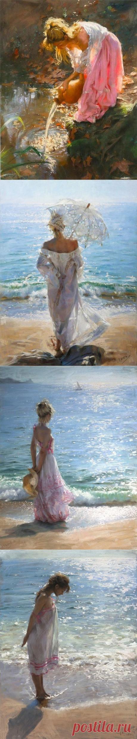 Нежные женские образы в картинах испанского художника Vicente Romero Redonto