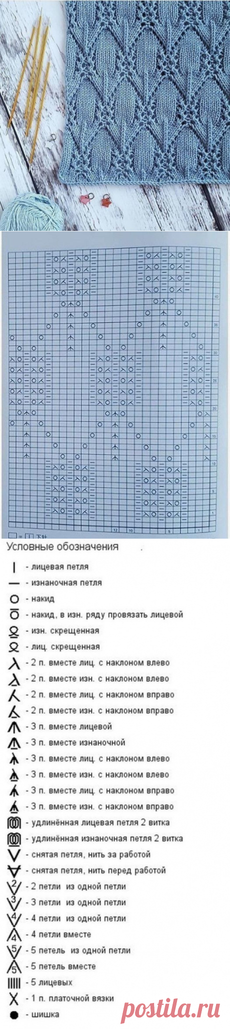 Нежный ажурный узор спицами — DIYIdeas