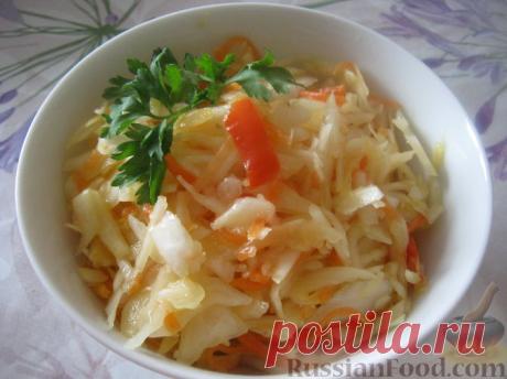 Рецепт: Маринованная капуста по-корейски на RussianFood.com