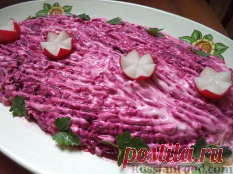 Рецепт: Салат "Королевский" с отварной говядиной на RussianFood.com
