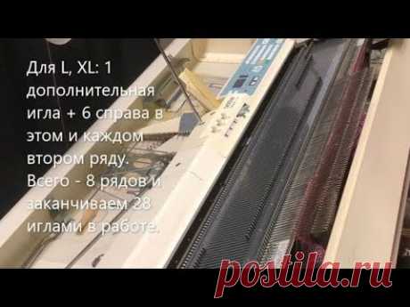 Пуловер с ажурной кокеткой на 5-м классе: Видео 5 – Вяжем cпинку