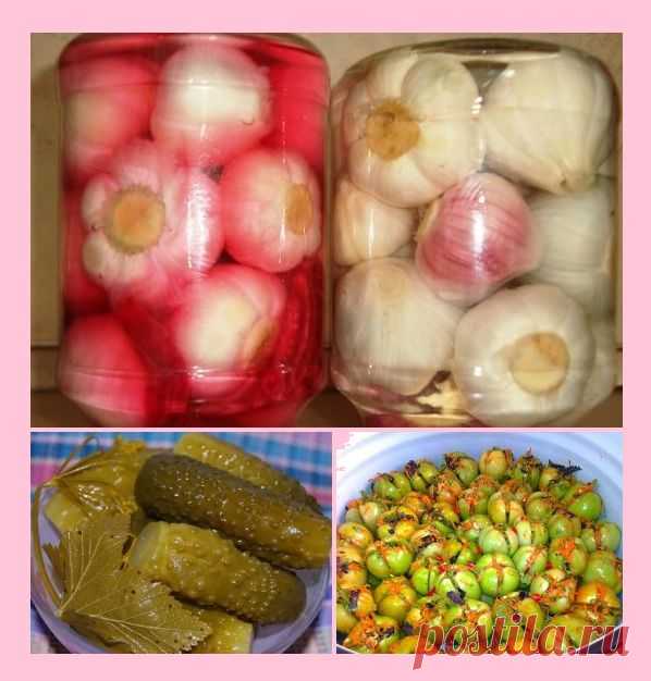 Чеснок, маринованный головками  и другие рецепты