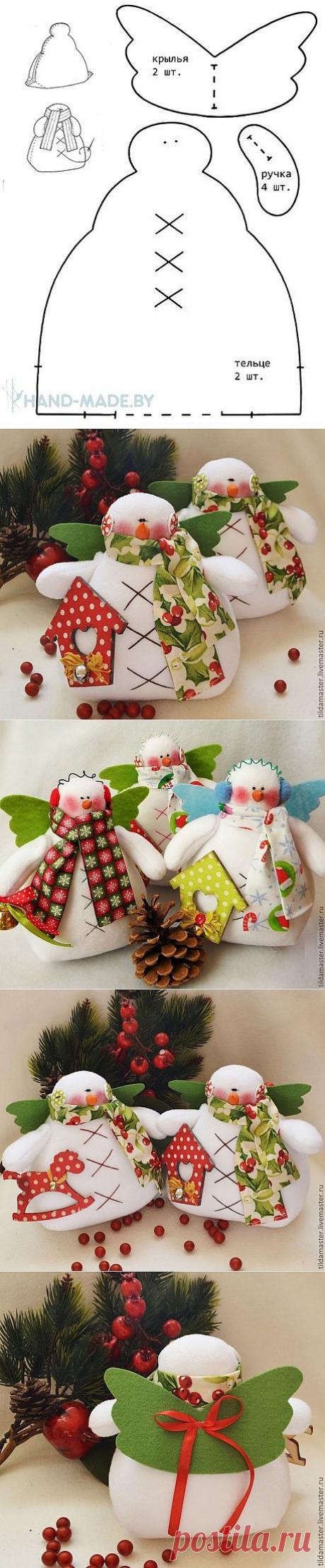 Снеговик Тильда - выкройка и видео мастер-класс.