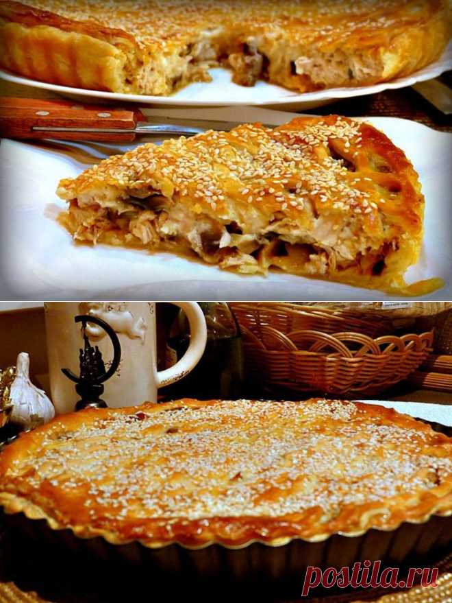 Пирог с курицей и грибами - Леди Mail.Ru