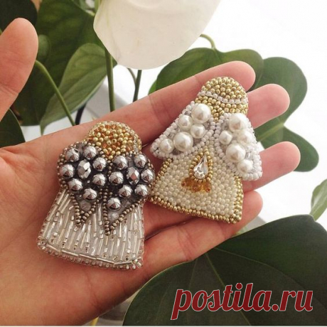 Броши. Вышивка бисером