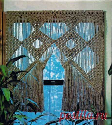 Bohemian macrame curtain: / Рукоделие / Макраме / Pinme.ru / Pinme