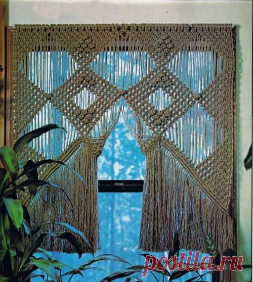 Bohemian macrame curtain: / Рукоделие / Макраме / Pinme.ru / Pinme