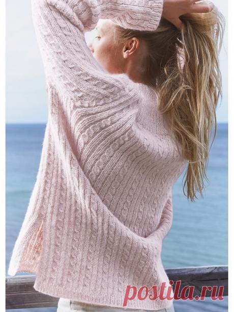 Пост на стене Lana GrossaTOP-DOWN PULLOVER Natural Alpaca Pelo