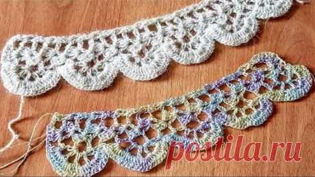 КРАСИВАЯ КАЙМА КРЮЧКОМ,  МК // BEAUTIFUL CROCHET BORDER