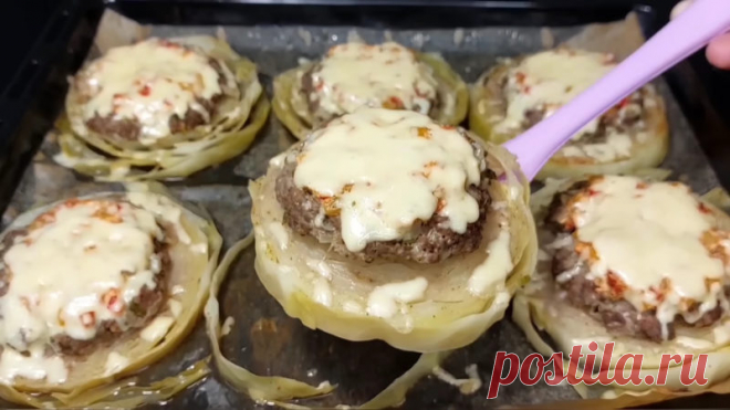 Идеальное блюдо на ужин от турецкого повара. Запеченная капуста с мясом и соусом