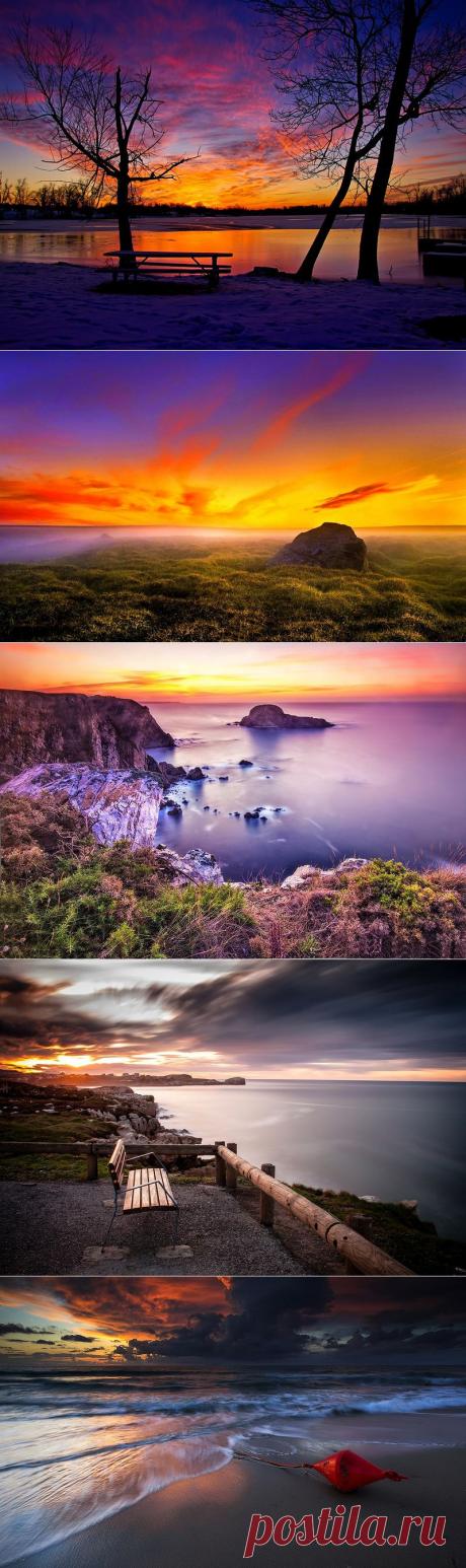 Сказочные пейзажи закатов солнца &quot;обои для рабочего стола&quot;.