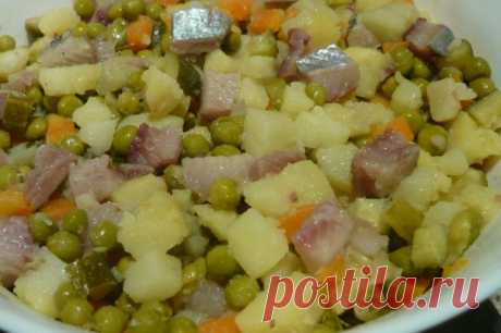 картофельный салат с сельдью