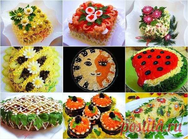 ТОР - 9 ВКУСНЫХ САЛАТОВ НА ПРАЗДНИЧНЫЙ СТОЛ.