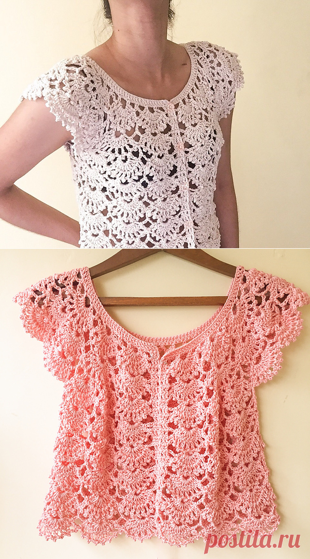 ergahandmade: Вязаные летние Кардиган + Схемы + Бесплатный шаблон