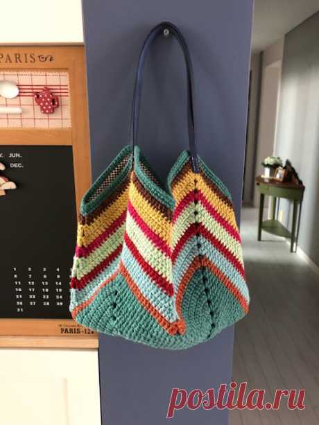 Bolsa en crochet casual (Patrón) - Mil Ideas en Crochet