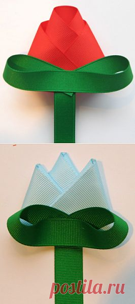 How to Make a Tulip Hair Bow Clips Instruction--Variation--3 : Hip Girl Boutique LLC, Free Hairbow Instructions, Ribbons, Hair Bows and Clips, Hairbow Hardware and More