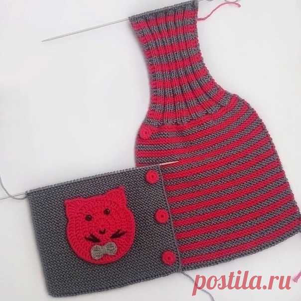 Универсальный способ вязания жилетки для малышей.
#knitting #knitting_pattern #вязание_спицами #спицы #вяжем_детям