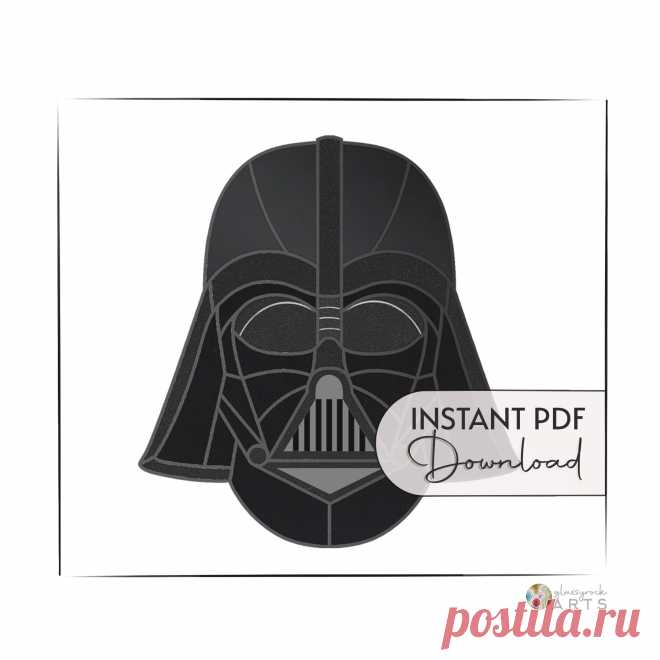 Patrón de vidriera de Darth Vader Star Wars – GlassyRock Arts