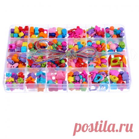 1 Box Смешанная Случайная Акриловые Бусины Дети DIY Kit Шарики Шарики Прокладки Fit Изготовление Ювелирных Изделий Браслет Ожерелье Accesssory 19x13 см купить на AliExpress