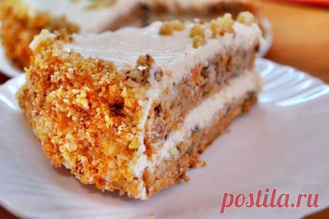 Морковный торт с орехами – самый лучший рецепт - Простые рецепты Овкусе.ру