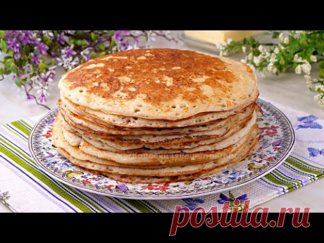 🥞Толстые Дрожжевые Блины на Пшенной каше! Пышные, мягкие, очень вкусные Мордовские блины Пачат!