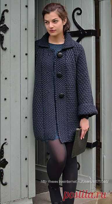 Вязание пальто спицами Holt, Smoulder.