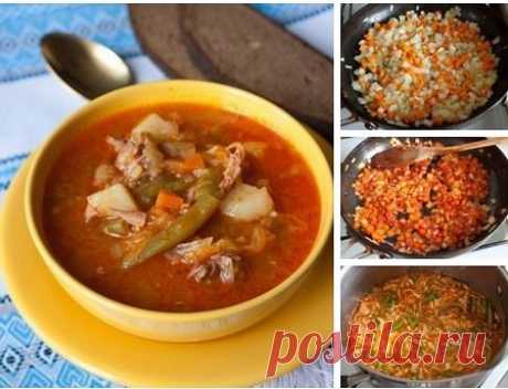 Айнтопф с капустой и копчеными ребрышками