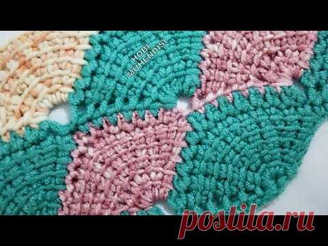KISA TIĞLA #TUNUSİŞİ 😃 #ÖRGÜNÜN KRALINI🏆🏆 ÖRECEKSİNİZ❗ #shellcrochet#tunusörgü #örgütasarim