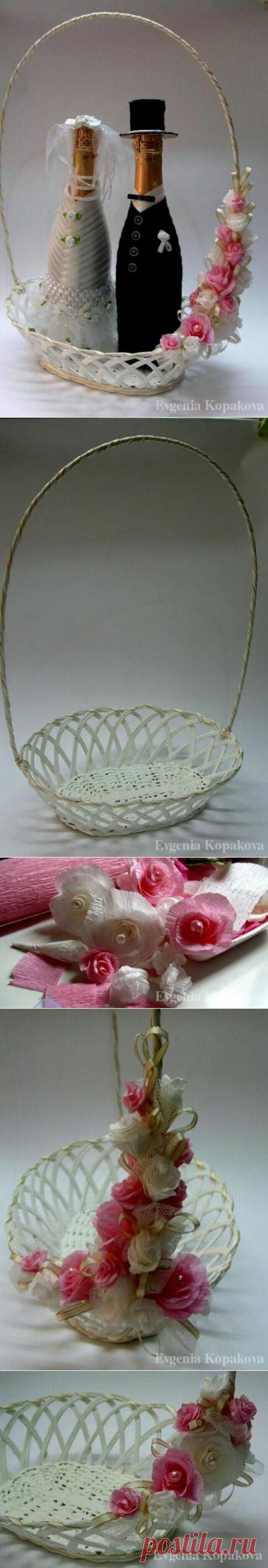 Декор шампанского &quot;Жених и невеста&quot; своими руками.