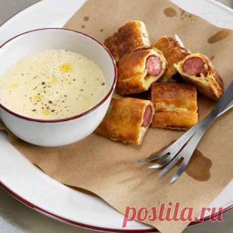 Сосиски в тесте с картофельным кремом рецепт – закуски
