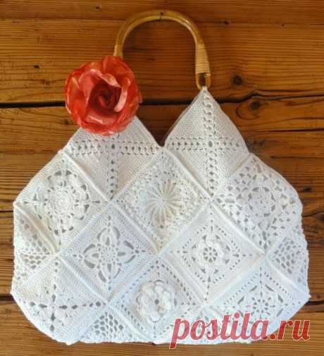 Stylish Easy Crochet: Crochet Handbag Pattern - Square Crochet Motif