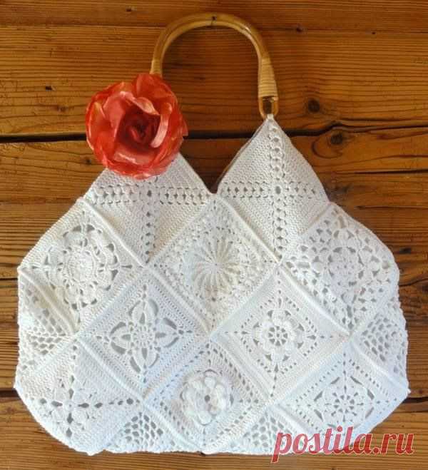 Stylish Easy Crochet: Crochet Handbag Pattern - Square Crochet Motif
