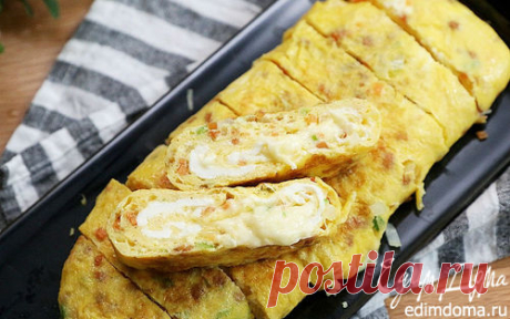 Тамагояки с морковью, луком и сыром | Кулинарные рецепты от «Едим дома!»