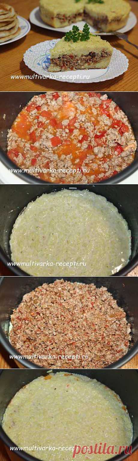 Рисовая запеканка с фаршем в мультиварке |