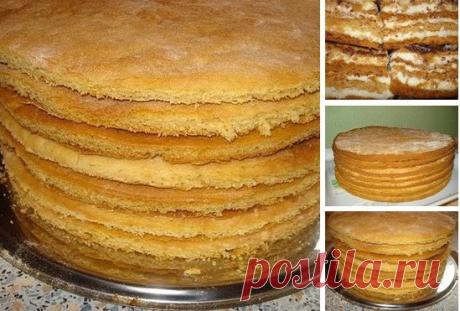 Быстрое приготовление коржей (без яиц)
