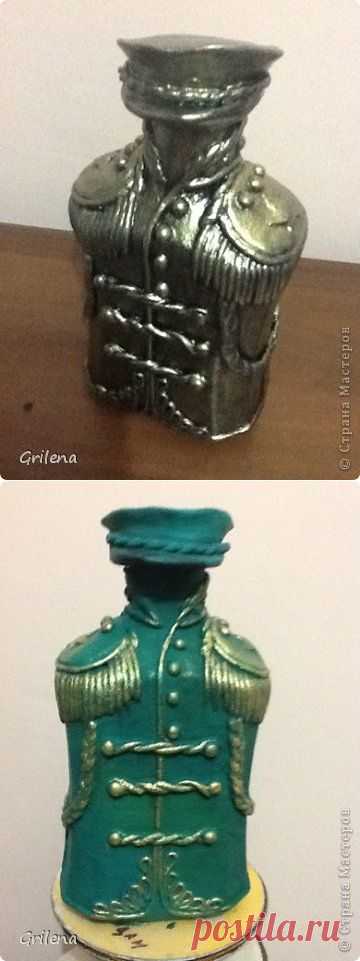 Мундир на бутылку. Лепка.