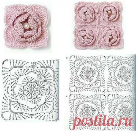 Вязание объемные мотивы крючком