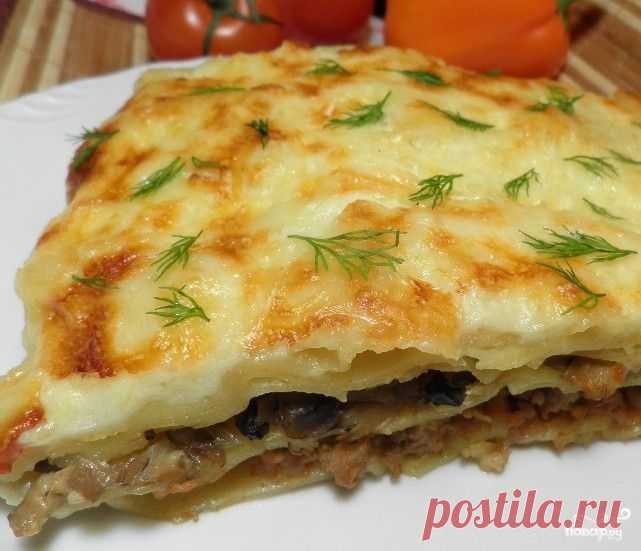 Лазанья из слоеного теста - пошаговый кулинарный рецепт на Повар.ру
