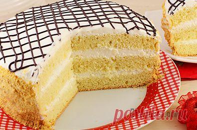 Рецепт: Бисквитный торт в мультиварке - пошаговый фото рецепт приготовления