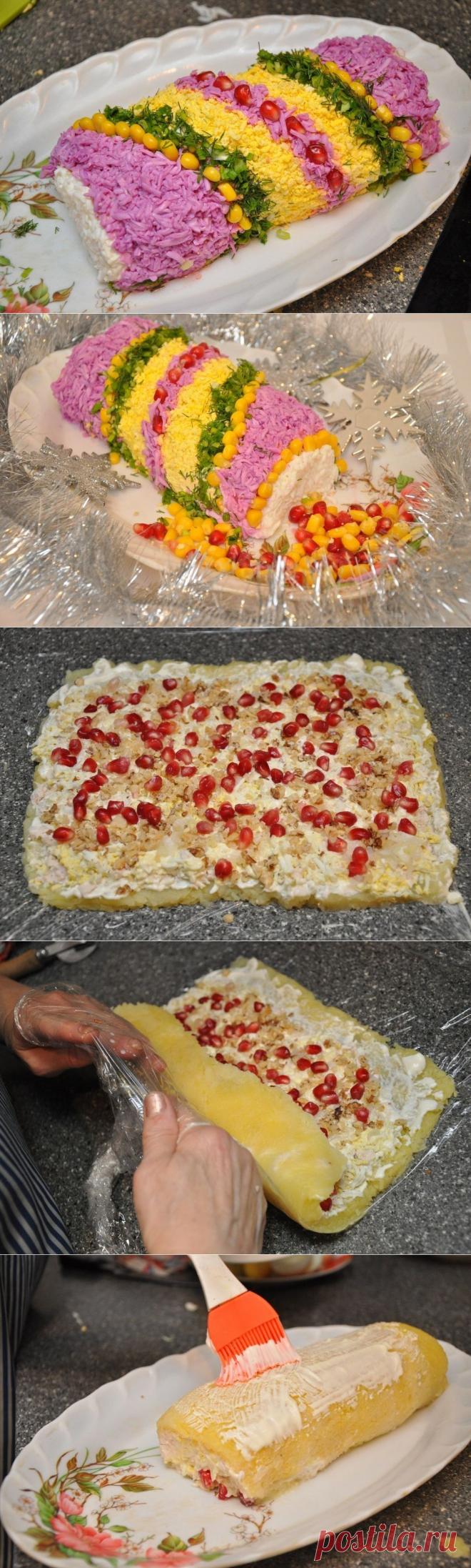 Салат Новогодняя хлопушка