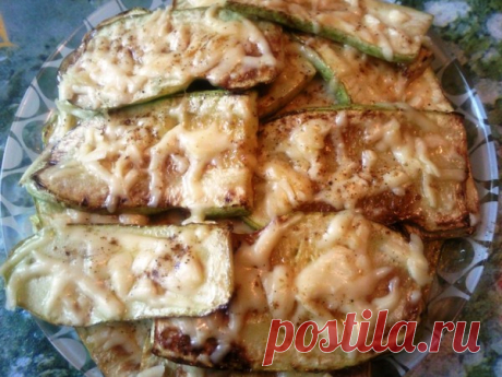 Жаренные кабачки с сыром