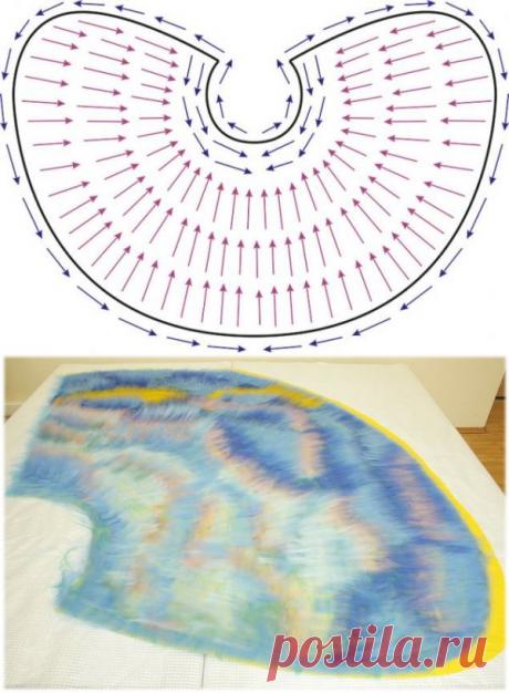 Валяем юбку с запахом &quot;В утреннем тумане&quot; - Ярмарка Мастеров - ручная работа, handmade