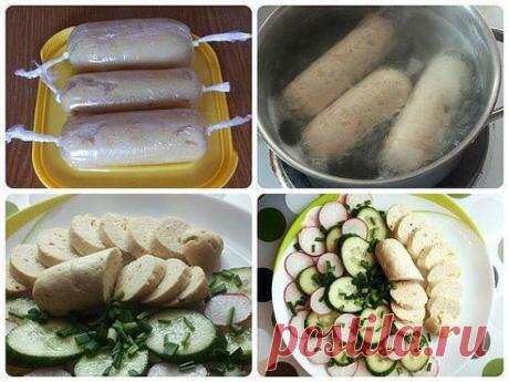 Домашние куриные сосиски
