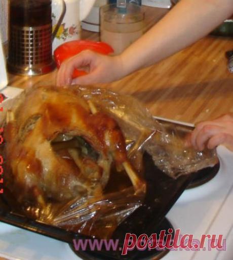 Рождественский гусь с яблоками быстрого приготовления