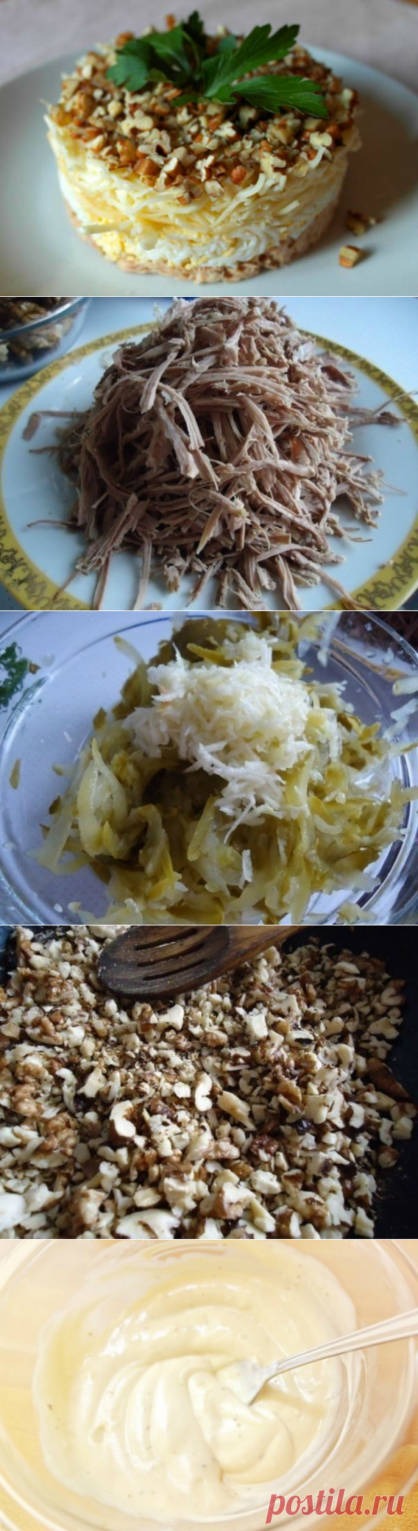 Гениальный салат с орехами, яйцами и сыром: кулинарный шедевр из простых продуктов. Нежный и сочный!
