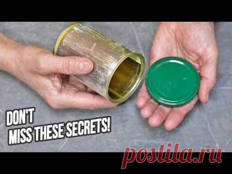 I took a tin can and a lid, the result is awesome! Watch to the end and you'll learn all the secrets