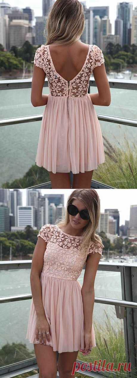 Pink Embroidered Lace Top Dress with Tulle Pleated Skirt