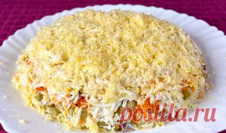 Вкусный советский салат "Дамский каприз": простой и проверенный годами рецепт | Почавкаем | Пульс Mail.ru Салат "Дамский каприз" готовлю с советских времен, очень простой рецепт.