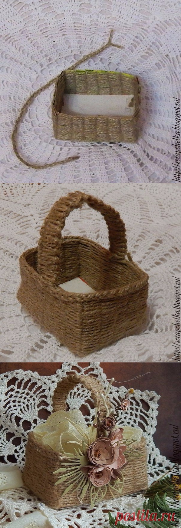 Корзиночка в эко-технике